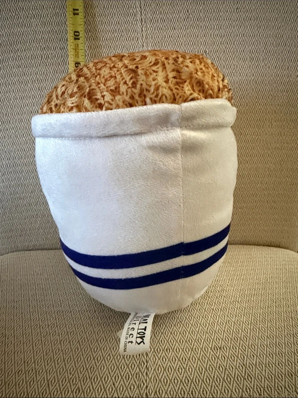 Noodle Lunch Plush Cup - White, Orange, Blue